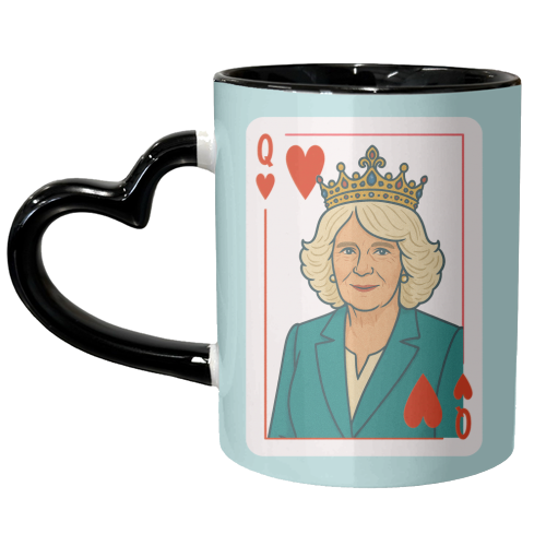 Queen Camilla of Hearts - unique mug by Ms Doodle