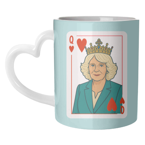 Queen Camilla of Hearts - unique mug by Ms Doodle