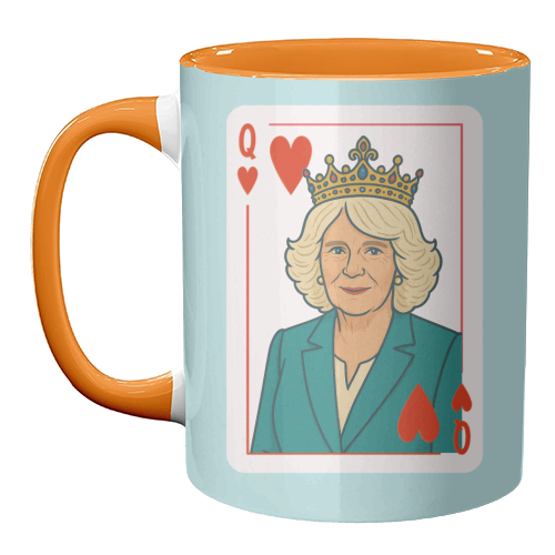 Queen Camilla of Hearts - unique mug by Ms Doodle