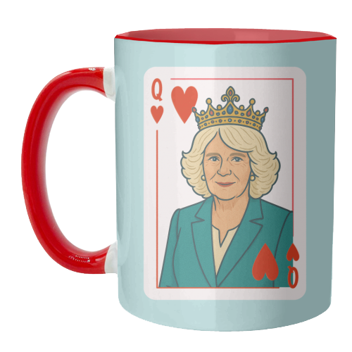 Queen Camilla of Hearts - unique mug by Ms Doodle