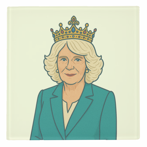 Queen Camilla - personalised beer coaster by Ms Doodle