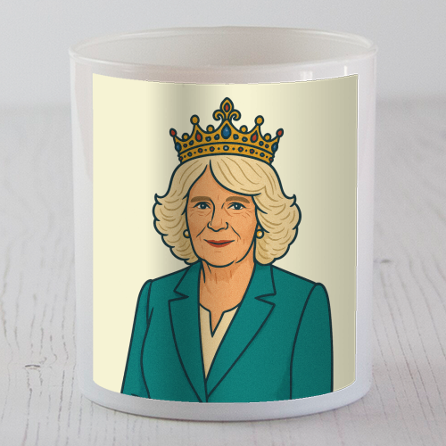 Queen Camilla - scented candle by Ms Doodle