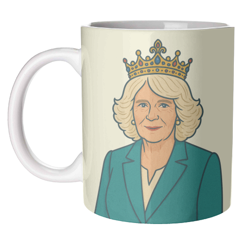 Queen Camilla - unique mug by Ms Doodle