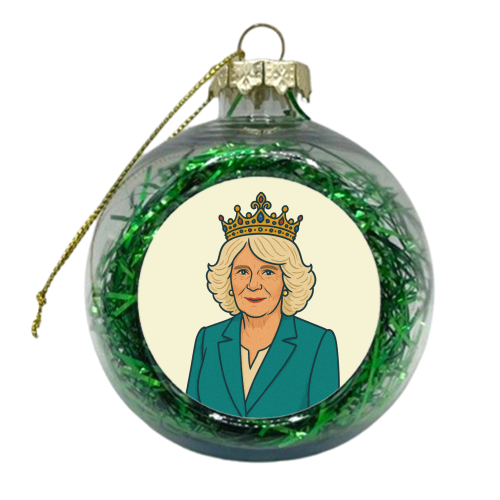 Queen Camilla - xmas bauble by Ms Doodle