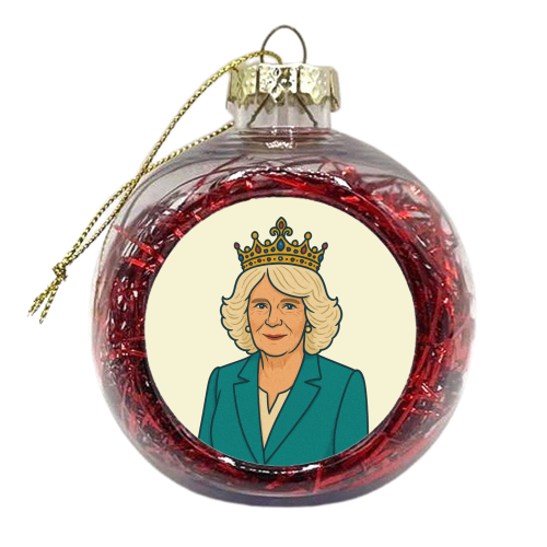 Queen Camilla - xmas bauble by Ms Doodle