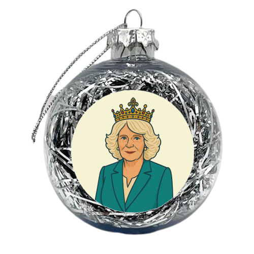 Queen Camilla - xmas bauble by Ms Doodle