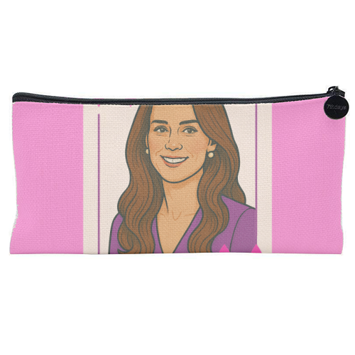 Queen Catherine of Hearts - flat pencil case by Ms Doodle