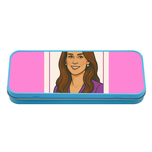 Queen Catherine of Hearts - tin pencil case by Ms Doodle