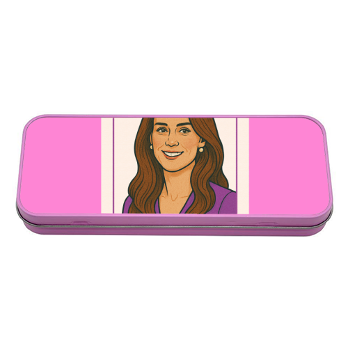 Queen Catherine of Hearts - tin pencil case by Ms Doodle