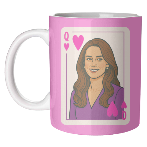 Queen Catherine of Hearts - unique mug by Ms Doodle