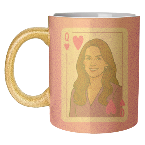 Queen Catherine of Hearts - unique mug by Ms Doodle