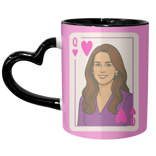 Queen Catherine of Hearts - unique mug by Ms Doodle