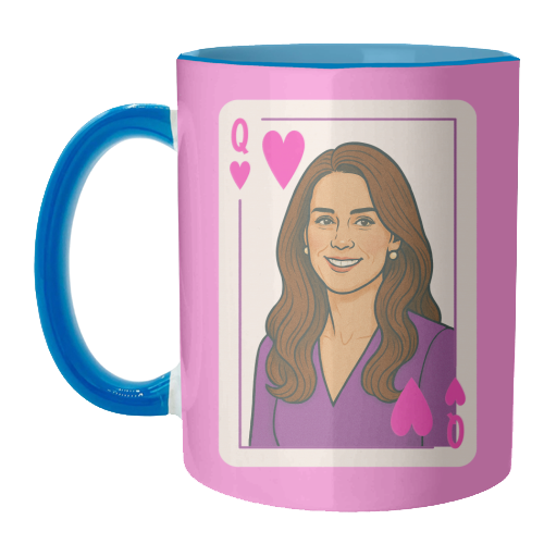 Queen Catherine of Hearts - unique mug by Ms Doodle