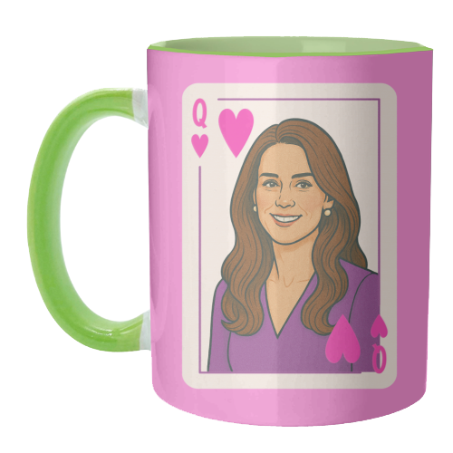 Queen Catherine of Hearts - unique mug by Ms Doodle