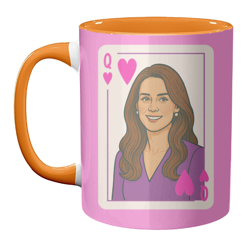 Queen Catherine of Hearts - unique mug by Ms Doodle