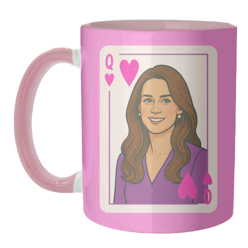 Queen Catherine of Hearts - unique mug by Ms Doodle