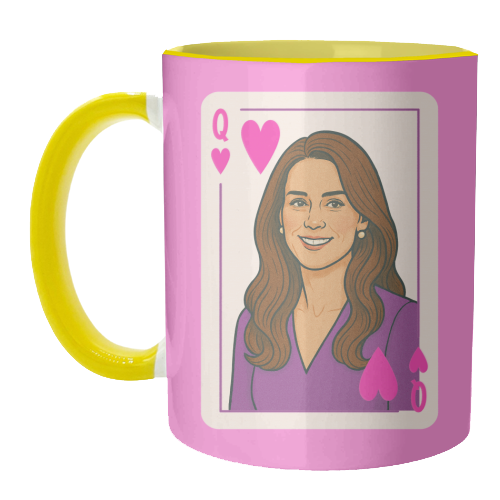 Queen Catherine of Hearts - unique mug by Ms Doodle