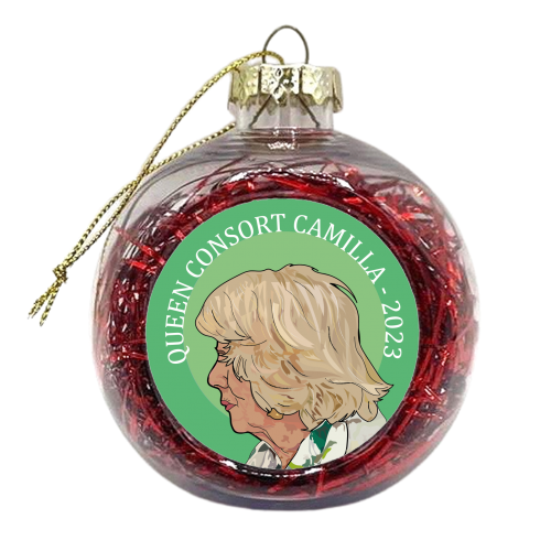 Queen Consort Camilla Collection 2023 - xmas bauble by Catherine Critchley.