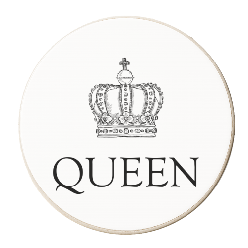 Queen Crown - personalised beer coaster by Adam Regester