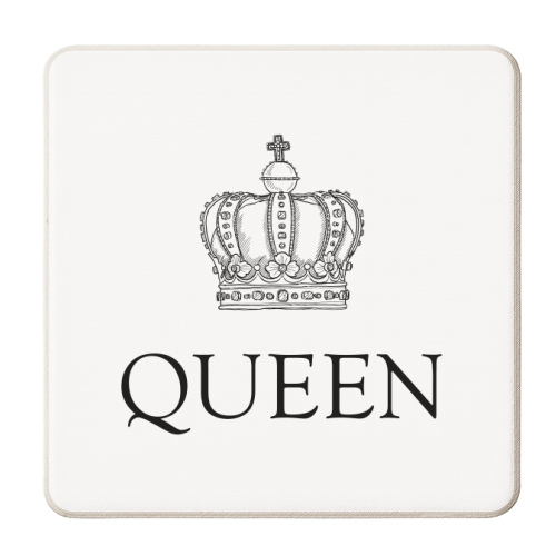 Queen Crown - personalised beer coaster by Adam Regester