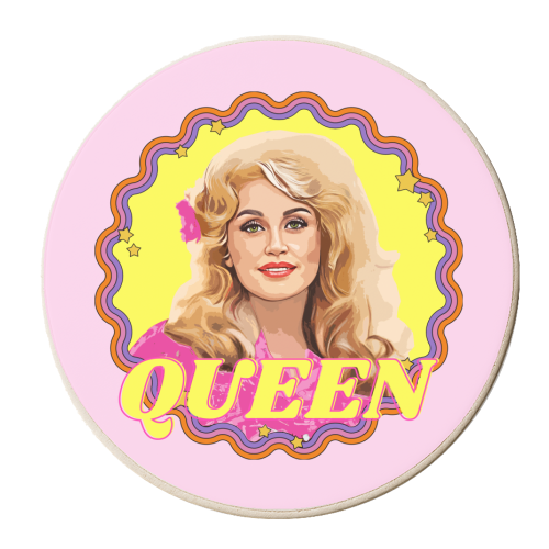 Queen Dolly - personalised beer coaster by DOLLY WOLFE