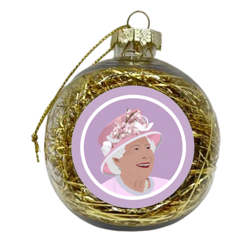 Queen Elizabeth ii - xmas bauble by Pink and Pip