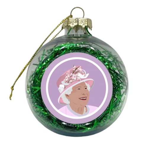 Queen Elizabeth ii - xmas bauble by Pink and Pip