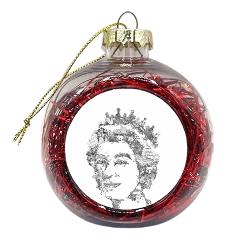 Queen Elizabeth II - xmas bauble by Vas