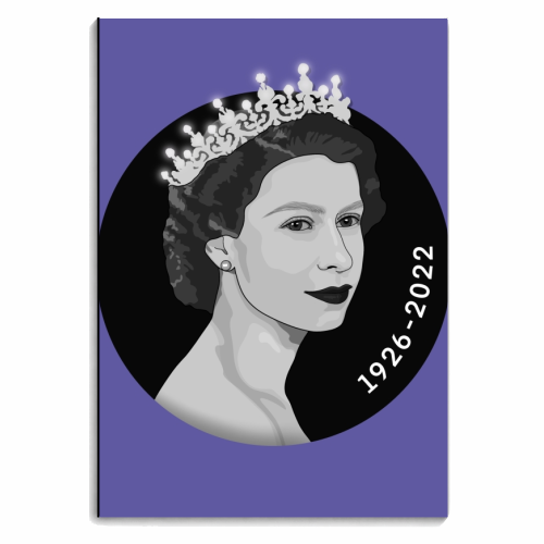 Queen Elizabeth II memorial print - personalised A4, A5, A6 notebook by The Girl Next Draw