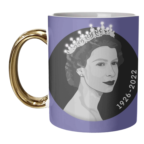 Queen Elizabeth II memorial print - unique mug by The Girl Next Draw