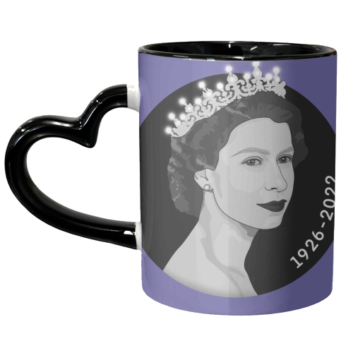 Queen Elizabeth II memorial print - unique mug by The Girl Next Draw