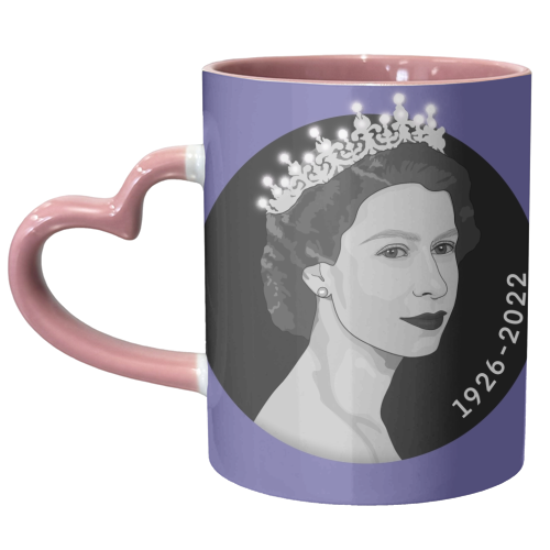 Queen Elizabeth II memorial print - unique mug by The Girl Next Draw