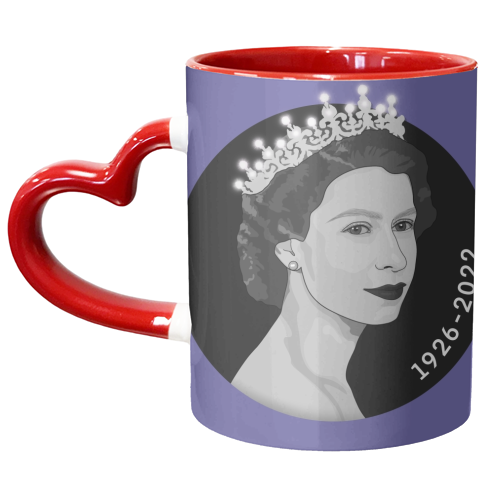 Queen Elizabeth II memorial print - unique mug by The Girl Next Draw