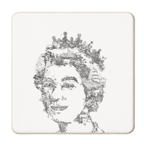 Queen Elizabeth II - personalised beer coaster by Vas