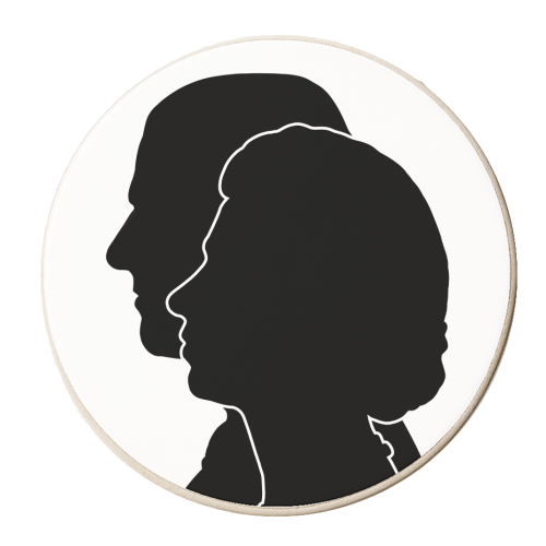 Queen Elizabeth ii & Prince Philip - personalised beer coaster by Pink and Pip