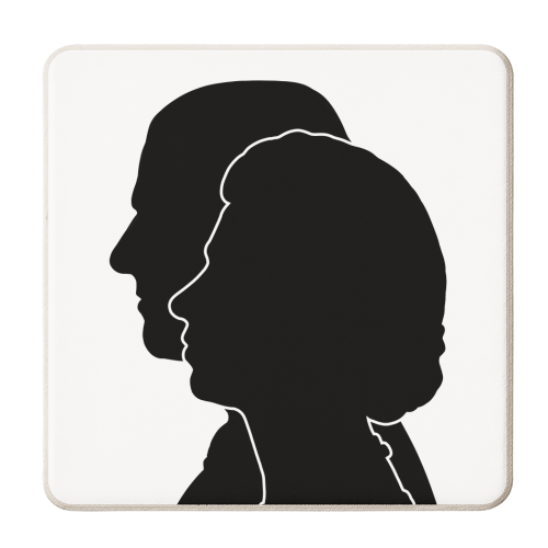 Queen Elizabeth ii & Prince Philip - personalised beer coaster by Pink and Pip