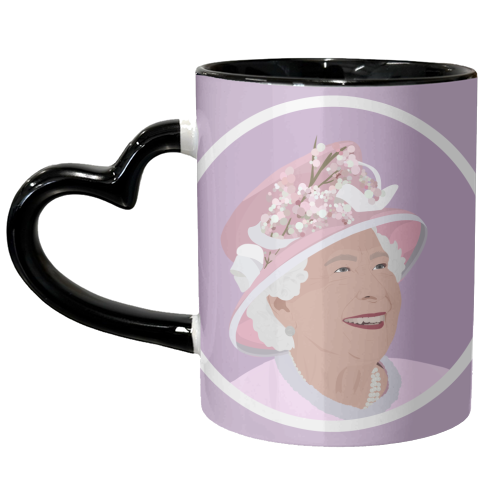 Queen Elizabeth ii - unique mug by Pink and Pip
