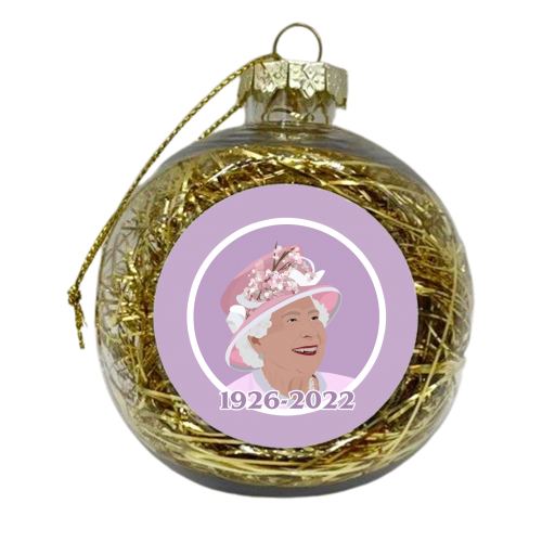 Queen Elizabeth ii (with date) - xmas bauble by Pink and Pip