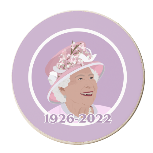 Queen Elizabeth ii (with date) - personalised beer coaster by Pink and Pip