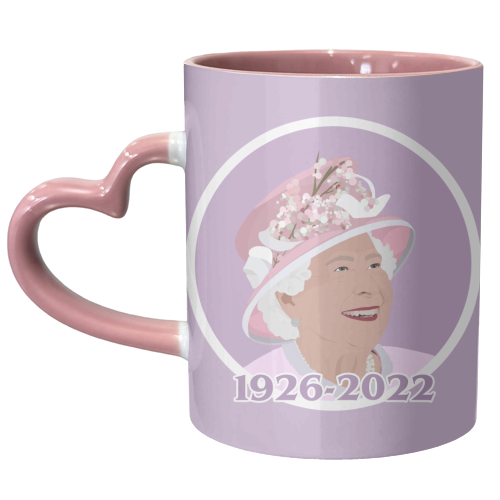 Queen Elizabeth ii (with date) - unique mug by Pink and Pip