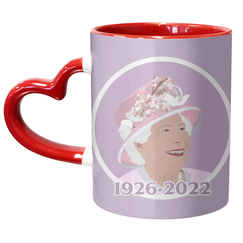 Queen Elizabeth ii (with date) - unique mug by Pink and Pip