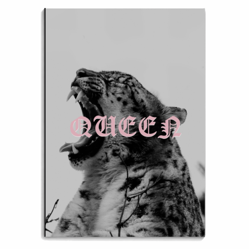 Queen Leopard Print | Typographic - personalised A4, A5, A6 notebook by OhMC! Designs