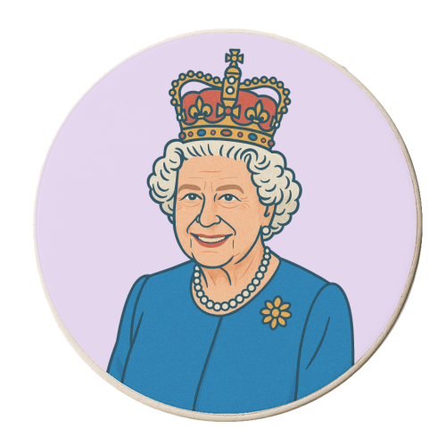 Queen Lizzie - personalised beer coaster by Ms Doodle
