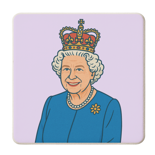 Queen Lizzie - personalised beer coaster by Ms Doodle