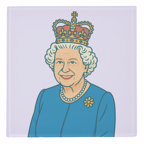 Queen Lizzie - personalised beer coaster by Ms Doodle