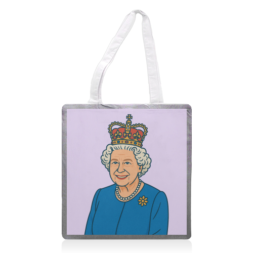 Queen Lizzie - printed canvas tote bag by Ms Doodle