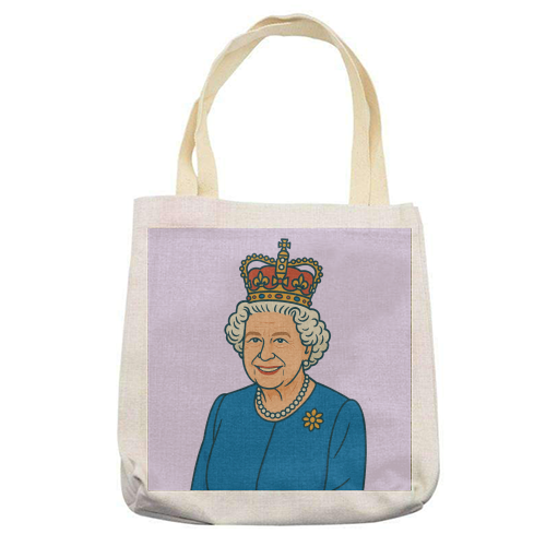 Queen Lizzie - printed canvas tote bag by Ms Doodle