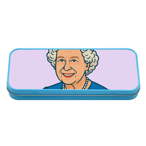 Queen Lizzie - tin pencil case by Ms Doodle