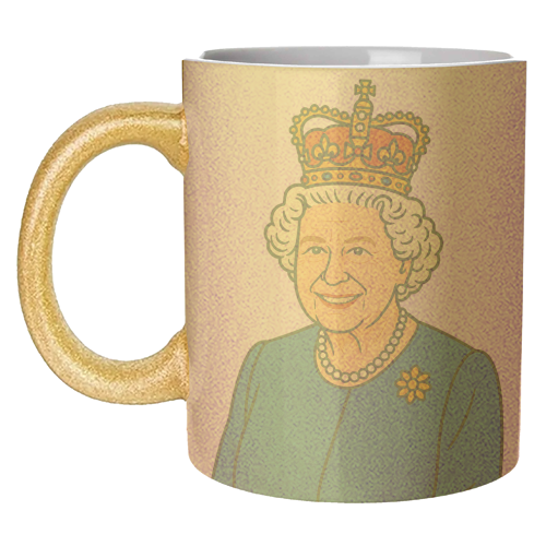 Queen Lizzie - unique mug by Ms Doodle