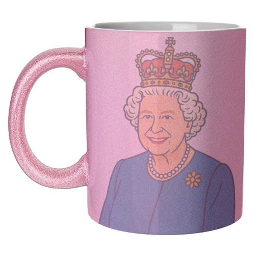 Queen Lizzie - unique mug by Ms Doodle